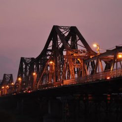 Long Bien Bridge at Dusk - Hanoi Local Tours
