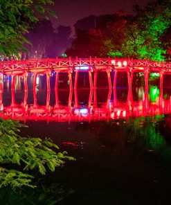 Ngoc Son Hoan Kiem Lake at Night