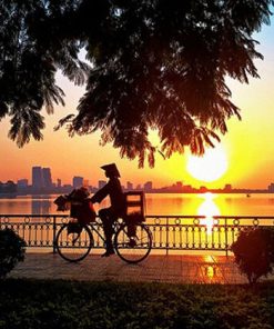 Sunset in West Lake Hanoi Cultural Tour