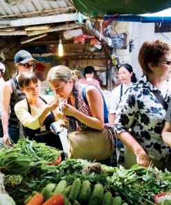 visit a market in tours from hanoi